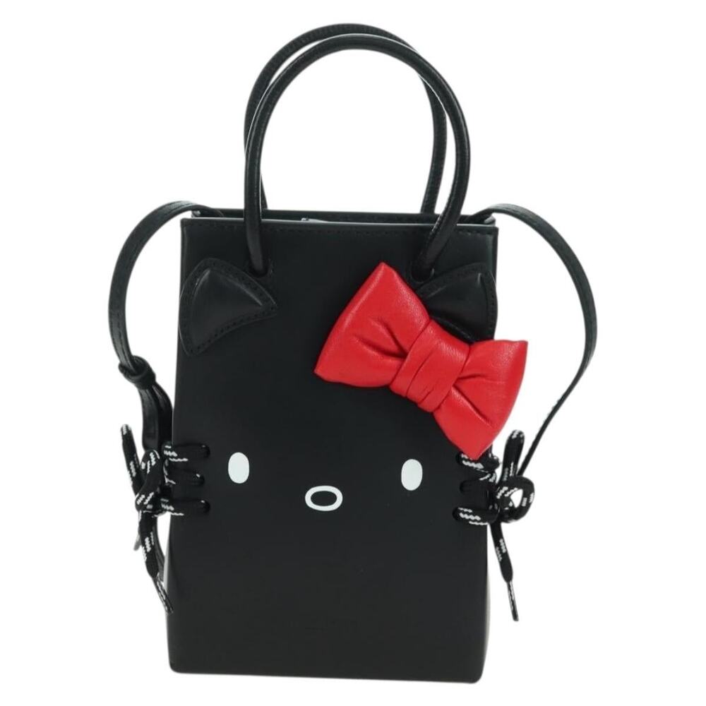 Balenciaga Leather x Sanrio Hello Kitty Handbag Black
